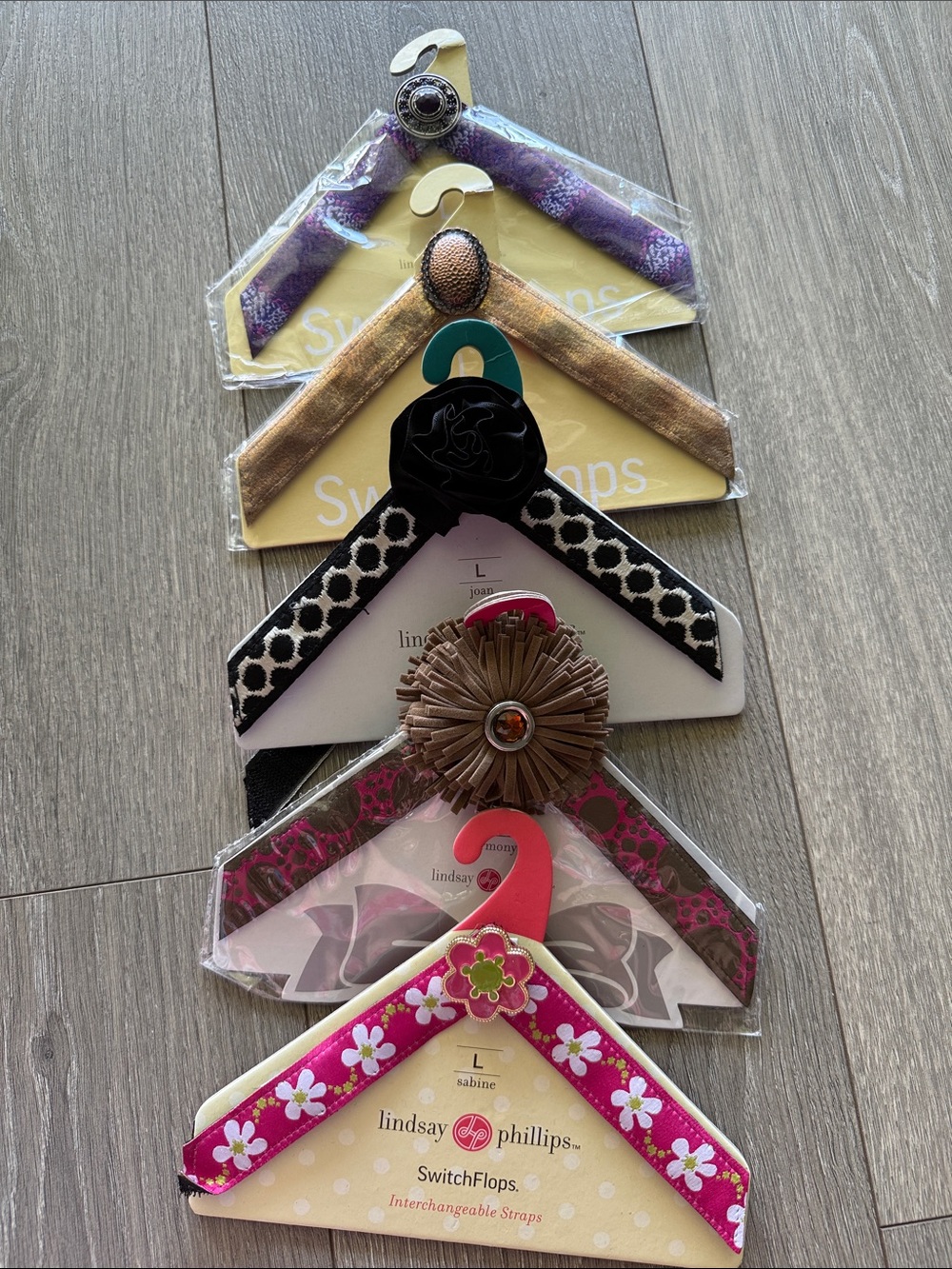 Lindsay Phillips flip flop interchangeable straps.